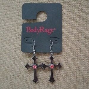 Gothic Cross Earrings - Body Rage